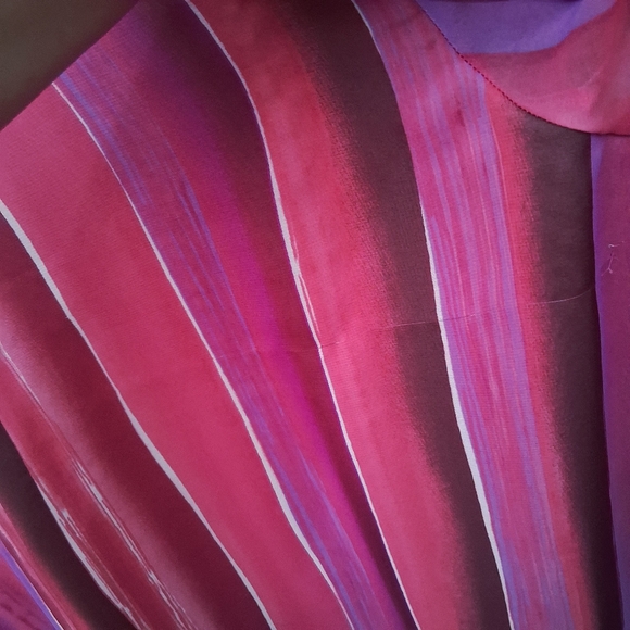 🎉Avenue Vibrant Pink and Purple Button Down Shirt - Picture 10 of 11